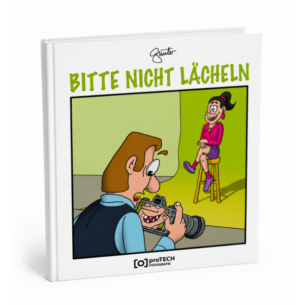 Cartoon Buch "Bitte nicht lächeln"
